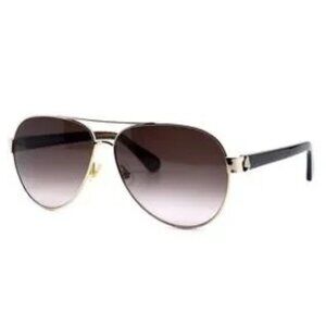 KATE SPADE Geneva/S Aviator Gold Brown Womens Sunglasses NEW